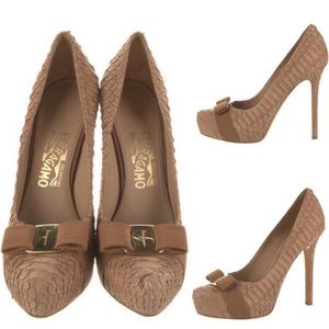 Salvatore Ferragamo Python pumps